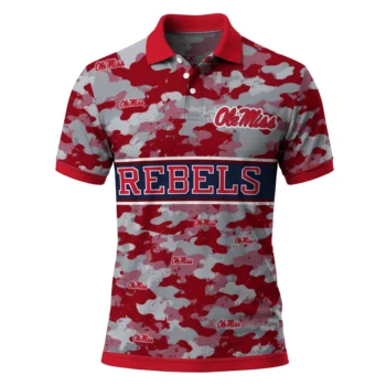 Ole Miss Rebels Polo Shirt Custom Camo Band Red Best Selling