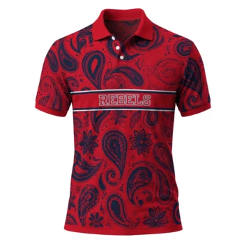 Ole Miss Rebels Polo Shirt Custom Paisley Band Red Best Selling