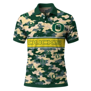 Oregon Ducks Polo Shirt Custom Camo Band Green Best Selling