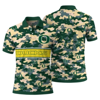 Oregon Ducks Polo Shirt Custom Camo Band Green Fashion Forward