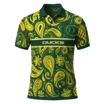 Oregon Ducks Polo Shirt Custom Paisley Band Green Best Selling