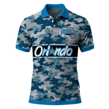 Orlando Magic Polo Shirt - Personalized Camo Band Blue