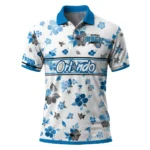 Orlando Magic Polo Shirt - Personalized Floral Pinstripe Blue White