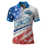 Orlando Magic Polo Shirt - Personalized Star Stripes Red Blue