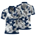 Penn State Nittany Lions Polo Shirt Customized Pixel Camo Blue Best Selling