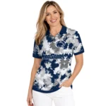 Penn State Nittany Lions Polo Shirt Customized Pixel Camo Blue Best Selling