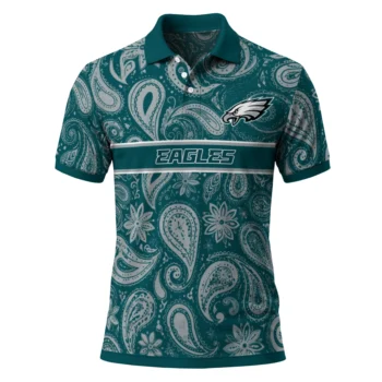 Philadelphia Eagles Polo Shirt Custom Paisley Band Green Best Selling