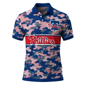 Philadelphia Phillies Polo Shirt Customized Camo Band Blue Best Selling