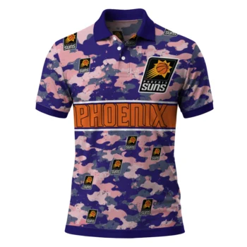 Phoenix Suns Polo Shirt - Customized Camo Band Purple