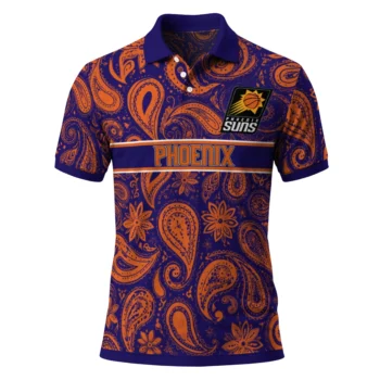 Phoenix Suns Polo Shirt - Customized Paisley Band Purple