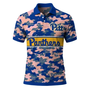Pittsburgh Panthers Polo Shirt Customized Camo Band Royal Blue Best Selling