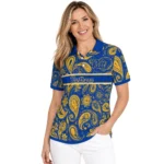 Pittsburgh Panthers Polo Shirt Customized Paisley Band Royal Blue Best Selling