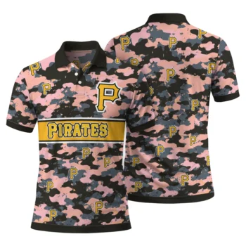 Pittsburgh Pirates Polo Shirt Personalized Camo Band Black Fashion Forward