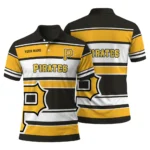 Pittsburgh Pirates Polo Shirt Personalized Horizontal Blocks Black Best Selling
