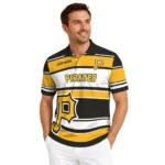 Pittsburgh Pirates Polo Shirt Personalized Horizontal Blocks Black Best Selling