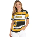 Pittsburgh Pirates Polo Shirt Personalized Horizontal Blocks Black Best Selling