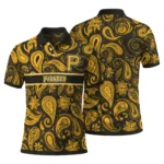 Pittsburgh Pirates Polo Shirt Personalized Paisley Band Black Best Selling