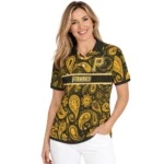Pittsburgh Pirates Polo Shirt Personalized Paisley Band Black Best Selling