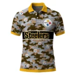 Pittsburgh Steelers Polo Shirt Customized Camo Band Gold Best Selling