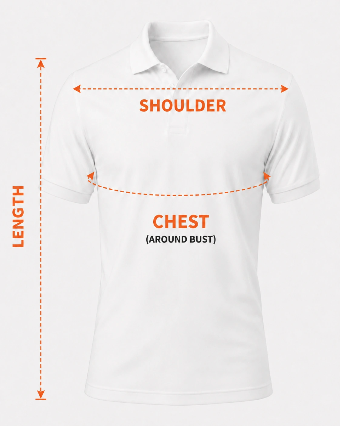 polo shirt sizeguide