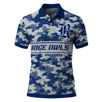 Rice Owls Polo Shirt Personalized Camo Band Navy Blue Best Selling