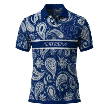 Rice Owls Polo Shirt Personalized Paisley Band Navy Blue Best Selling