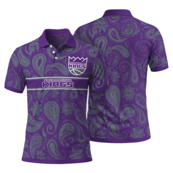 sacramento kings polo shirt custom paisley band purple fashion forward
