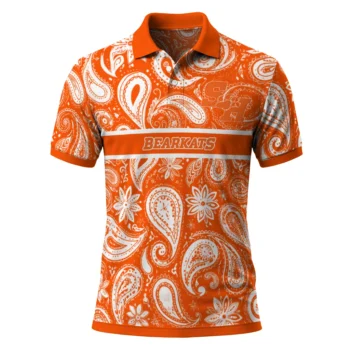 Sam Houston Bearkats Polo Shirt Custom Paisley Band Orange Best Selling