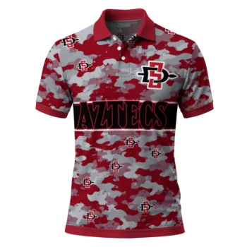 San Diego State Aztecs Polo Shirt Custom Camo Band Red Best Selling