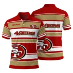 San Francisco 49ers Polo Shirt Customized Horizontal Blocks Red Best Selling