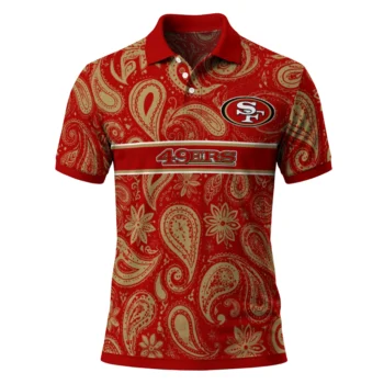 San Francisco 49ers Polo Shirt Personalized Paisley Band Red Best Selling