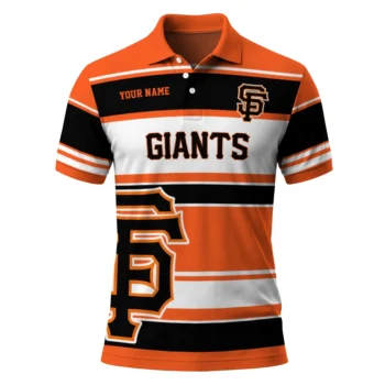 San Francisco Giants Polo Shirt Customized Horizontal Blocks Orange Best Selling