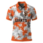 San Francisco Giants Polo Shirt Customized Pixel Camo Orange Best Selling