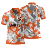 San Francisco Giants Polo Shirt Customized Pixel Camo Orange Best Selling
