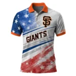 San Francisco Giants Polo Shirt Customized Star Stripes Red Blue Best Selling