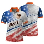 San Francisco Giants Polo Shirt Customized Star Stripes Red Blue Best Selling