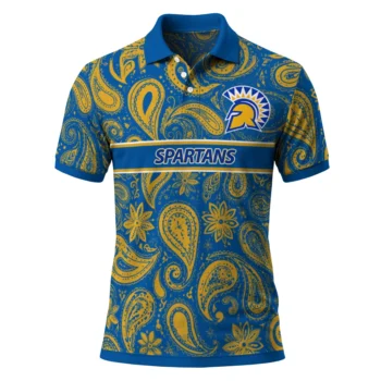 San Jose State Spartans Polo Shirt Personalized Paisley Band Blue Best Selling