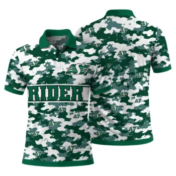 Saskatchewan Roughriders Polo Shirt Customized Camo Band Green Fashion Forward