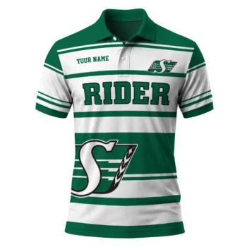 Saskatchewan Roughriders Polo Shirt Customized Horizontal Blocks Green Best Selling