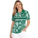 Saskatchewan Roughriders Polo Shirt Customized Paisley Band Green Best Selling