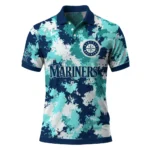Seattle Mariners Polo Shirt Personalized Pixel Camo Navy Blue Best Selling