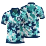 Seattle Mariners Polo Shirt Personalized Pixel Camo Navy Blue Best Selling