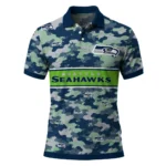 Seattle Seahawks Polo Shirt Custom Camo Band Blue Best Selling