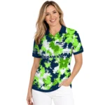 Seattle Seahawks Polo Shirt Custom Pixel Camo Blue Best Selling