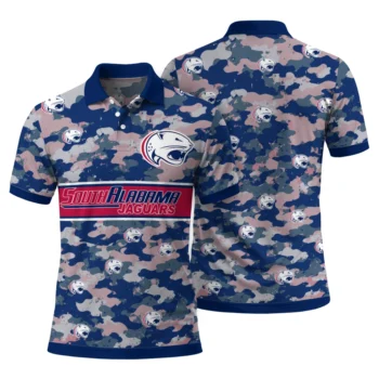 South Alabama Jaguars Polo Shirt Customized Camo Band Blue Fashion Forward