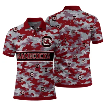 South Carolina Gamecocks Polo Shirt Personalized Camo Band Garnet Fashion Forward