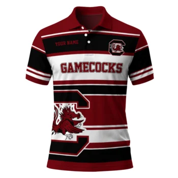 South Carolina Gamecocks Polo Shirt Personalized Horizontal Blocks Garnet Best Selling