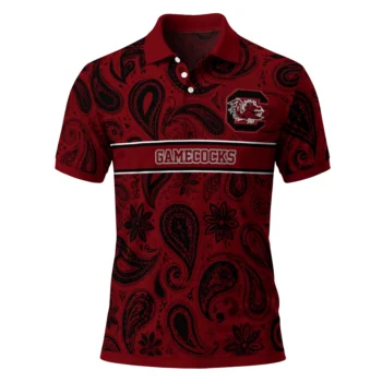 South Carolina Gamecocks Polo Shirt Personalized Paisley Band Garnet Best Selling