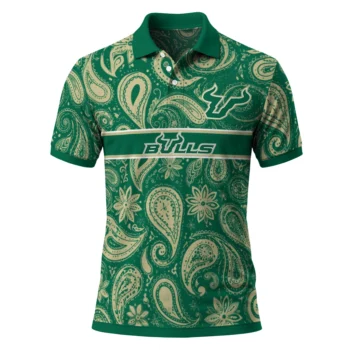 South Florida Bulls Polo Shirt Personalized Paisley Band Green Best Selling