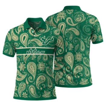 South Florida Bulls Polo Shirt Personalized Paisley Band Green Fashion Forward